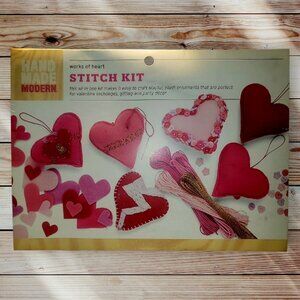 Hand Made Modern - WORKS OF HEART - Stitch Kit - Felt Ornaments - Valentines Day